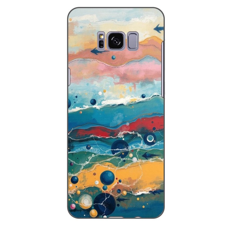 Husa compatibila cu Samsung Galaxy S8 Silicon Gel Tpu Model Painted Waterworld