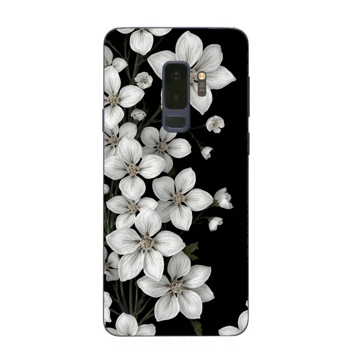 Husa compatibila cu Samsung Galaxy S9 Plus Silicon Gel Tpu Model Pure White Flowers