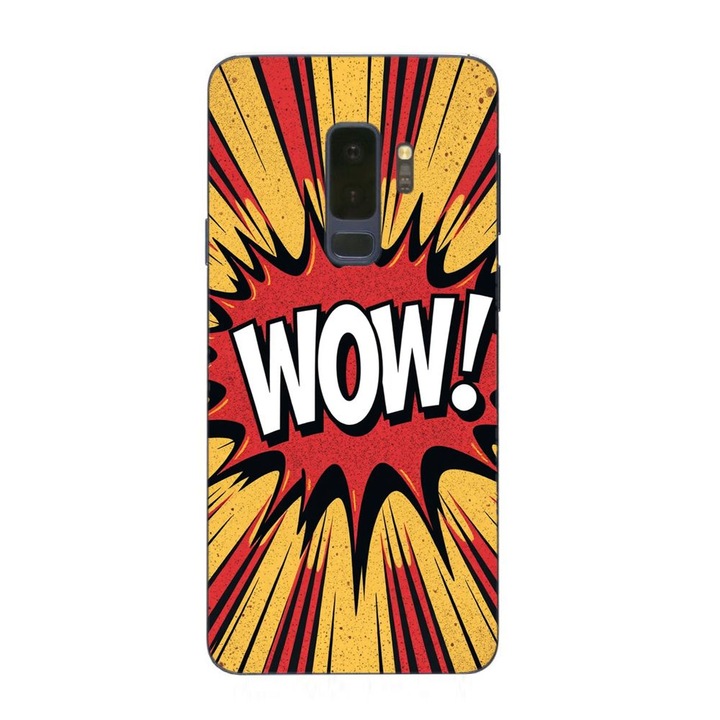 Husa compatibila cu Samsung Galaxy S9 Plus Silicon Gel Tpu Model Comic Book WOW Text
