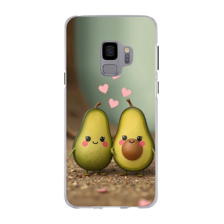 Husa compatibila cu Samsung Galaxy S9 Silicon Gel Tpu Model Kawaii Avocados in Love