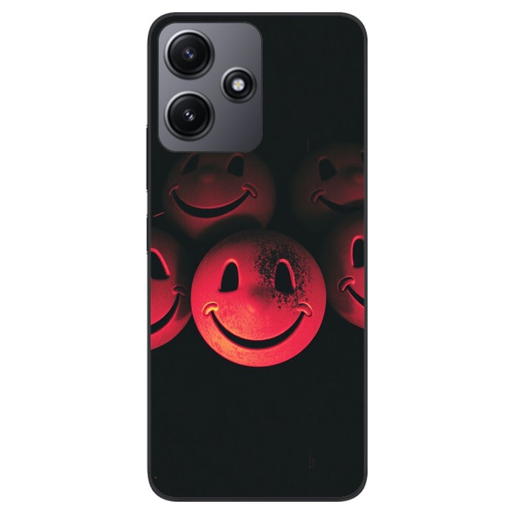 Husa compatibila cu Xiaomi Redmi 12 5G Silicon Gel Tpu Model Grungy Smiley Faces