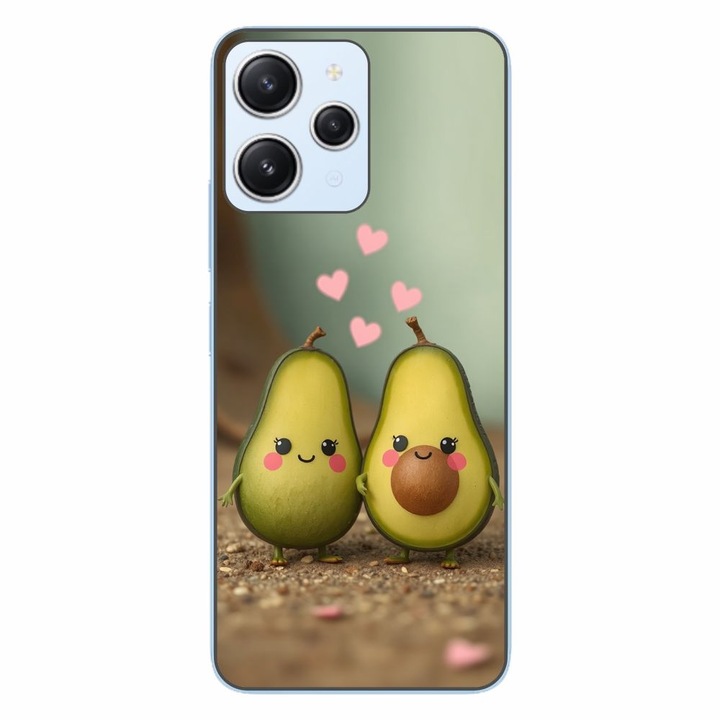 Husa compatibila cu Xiaomi Redmi 12 4G Silicon Gel Tpu Model Kawaii Avocados in Love
