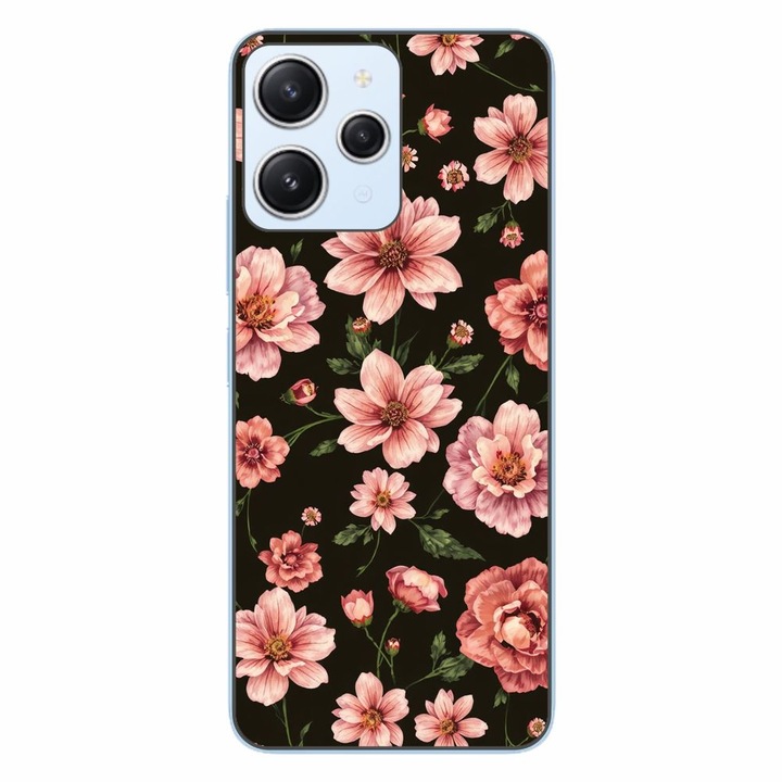 Husa compatibila cu Xiaomi Redmi 12 4G Silicon Gel Tpu Model Pink Spring Flowers