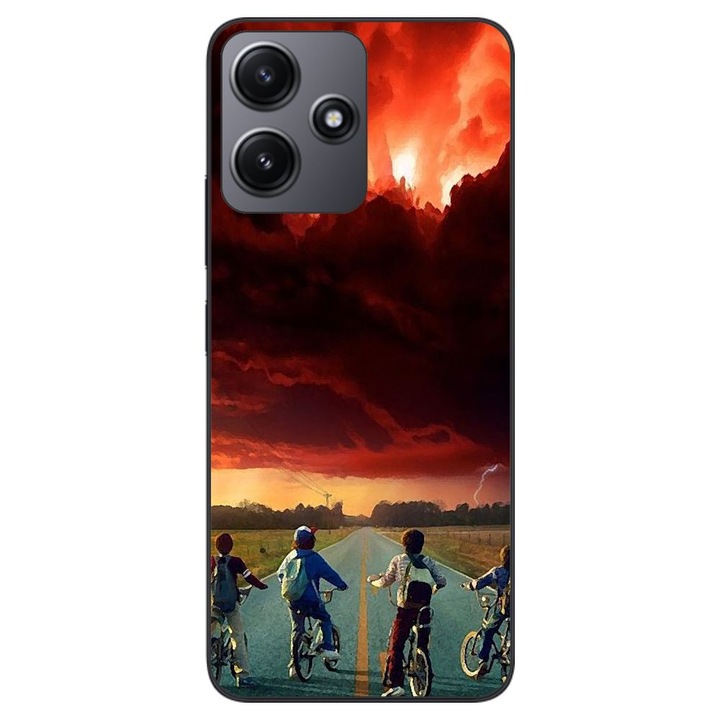 Husa compatibila cu Xiaomi Redmi 12 5G Silicon Gel Tpu Model Stranger Things Red Sky