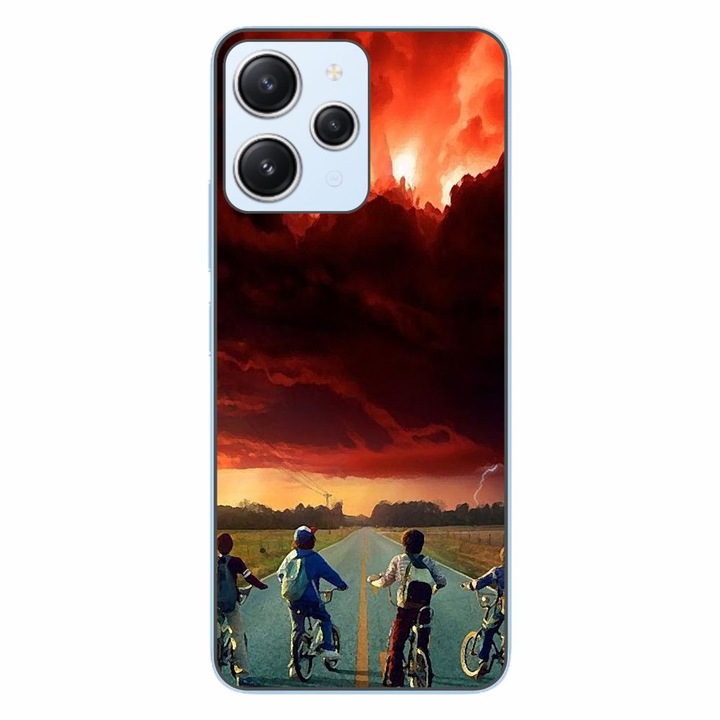 Husa compatibila cu Xiaomi Redmi 12 4G Silicon Gel Tpu Model Stranger Things Red Sky