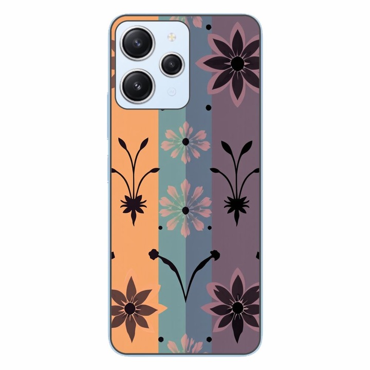 Husa compatibila cu Xiaomi Redmi 12 4G Silicon Gel Tpu Model Vintage Decal Flower