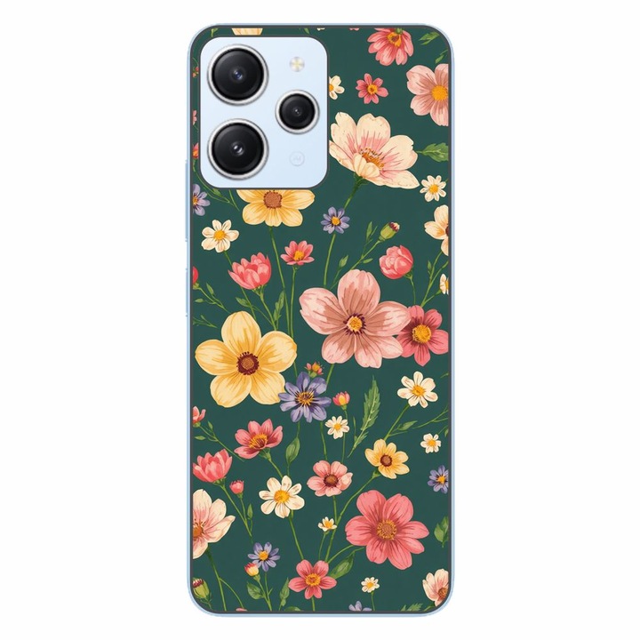 Husa compatibila cu Xiaomi Redmi 12 4G Silicon Gel Tpu Model Vintage Spring Flowers