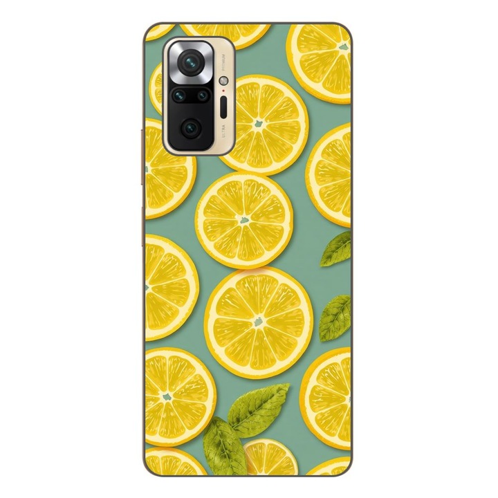 Husa compatibila cu Xiaomi Redmi Note 10 Pro Silicon Gel Tpu Model Summer Lemon Slices
