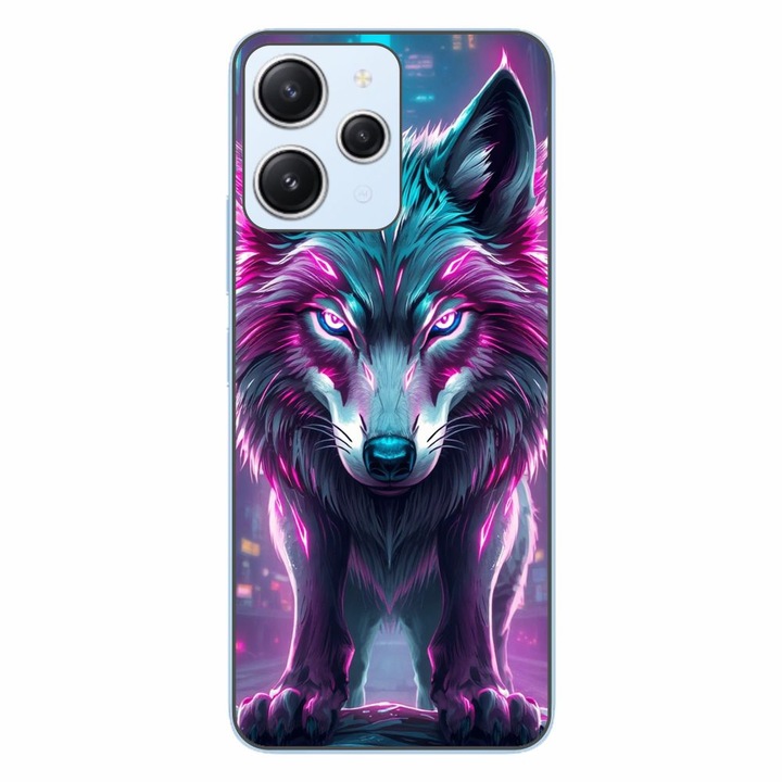 Husa compatibila cu Xiaomi Redmi 12 4G Silicon Gel Tpu Model Cyberpunk Wolf