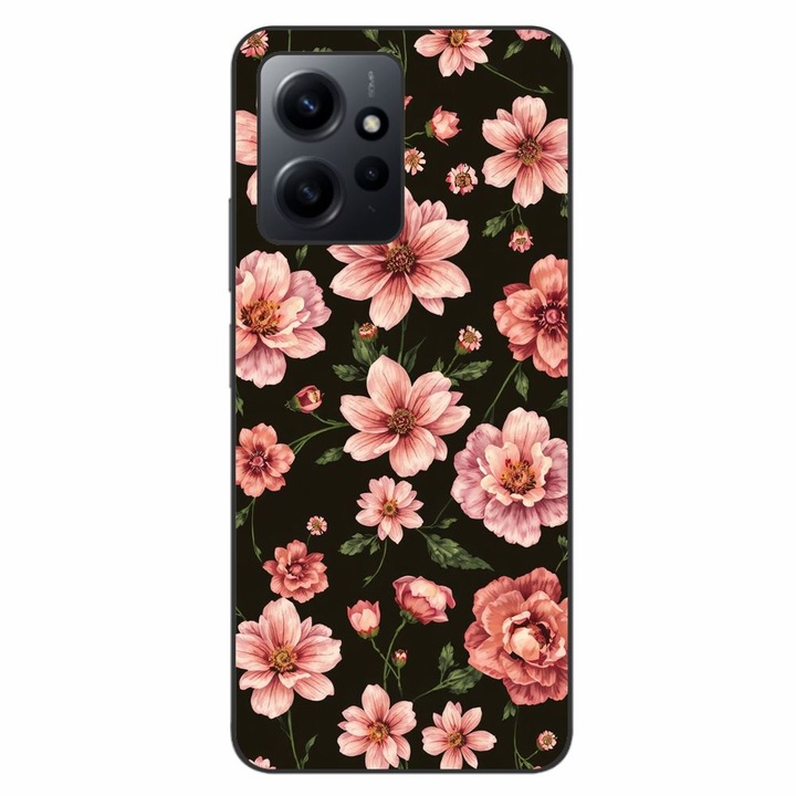 Husa compatibila cu Xiaomi Redmi Note 12 4G Silicon Gel Tpu Model Pink Spring Flowers