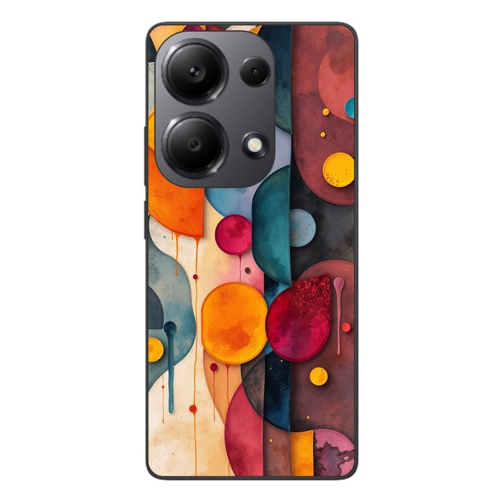 Husa compatibila cu Xiaomi Redmi Note 13 Pro 4G Silicon Gel Tpu Model Abstract Shapes and Colors