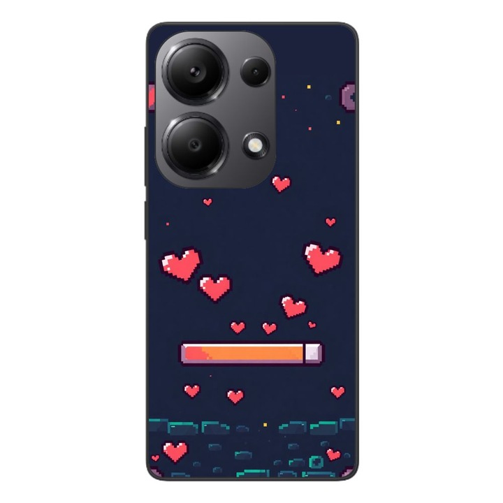 Husa compatibila cu Xiaomi Redmi Note 13 Pro 4G Silicon Gel Tpu Model Pixelated Healthbar