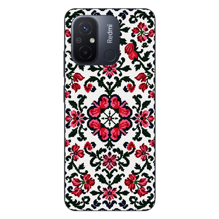 Husa compatibila cu Xiaomi Redmi 12C Silicon Gel Tpu Model Traditional Knit Design