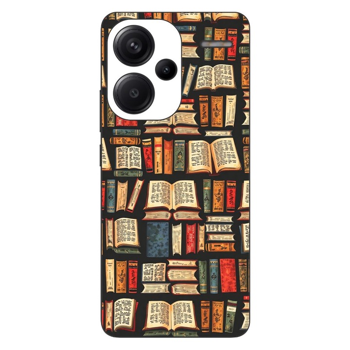 Husa compatibila cu Xiaomi Redmi Note 13 Pro Plus Silicon Gel Tpu Model Books Pattern