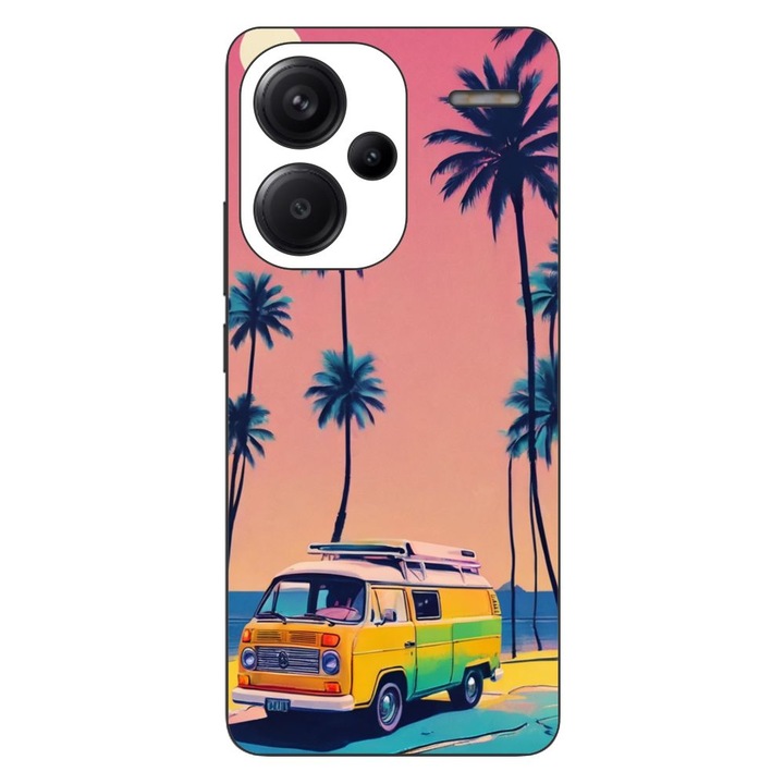 Husa compatibila cu Xiaomi Redmi Note 13 Pro Plus Silicon Gel Tpu Model Summer Vibes Camper and Palms Pop Art
