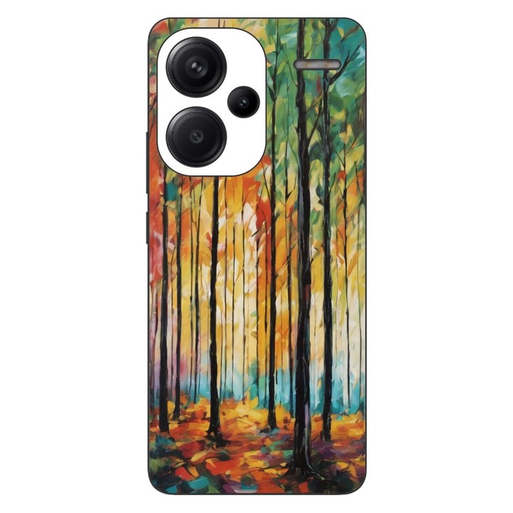 Husa compatibila cu Xiaomi Redmi Note 13 Pro Plus Silicon Gel Tpu Model Colored Forest Art