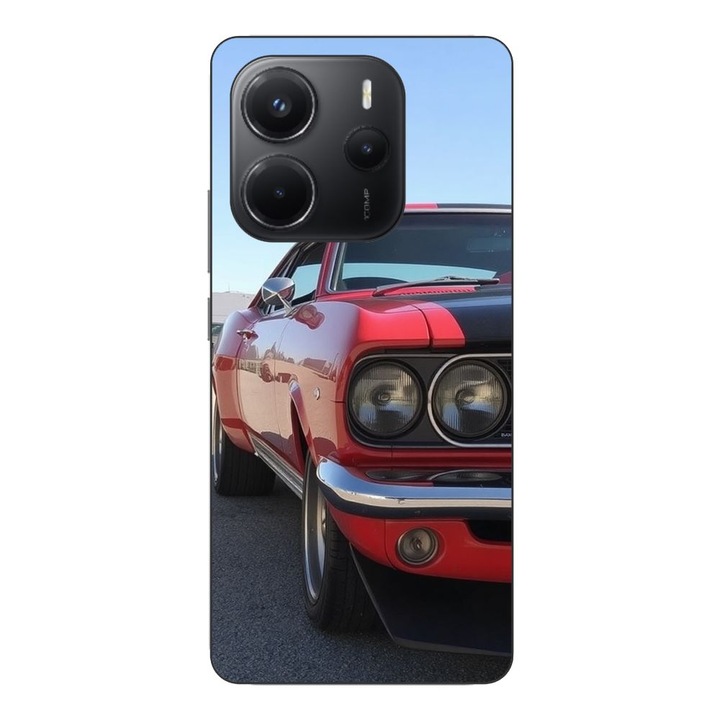 Husa compatibila cu Xiaomi Redmi Note 14 4G Silicon Gel Tpu Model Red Muscle Car