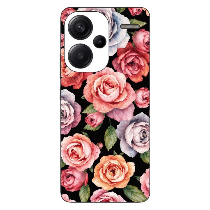 Husa compatibila cu Xiaomi Redmi Note 13 Pro Plus Silicon Gel Tpu Model Colorfull Roses Pattern