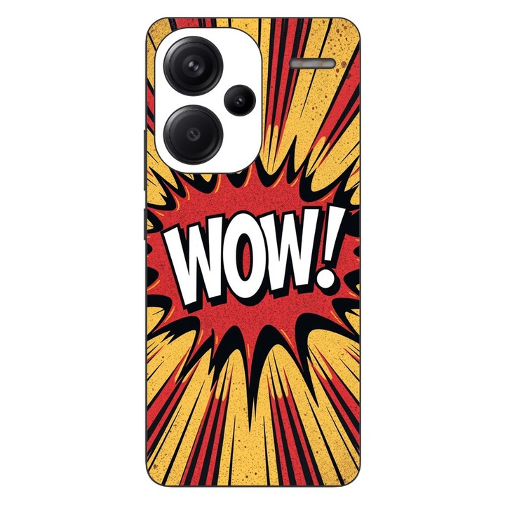Husa compatibila cu Xiaomi Redmi Note 13 Pro Plus Silicon Gel Tpu Model Comic Book WOW Text