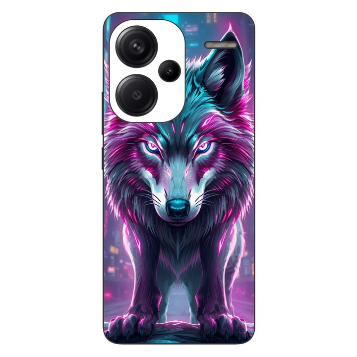Husa compatibila cu Xiaomi Redmi Note 13 Pro Plus Silicon Gel Tpu Model Cyberpunk Wolf