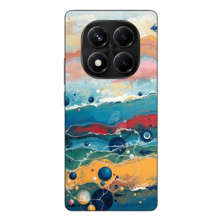 Husa compatibila cu Xiaomi Redmi Note 14 Pro 4G Silicon Gel Tpu Model Painted Waterworld