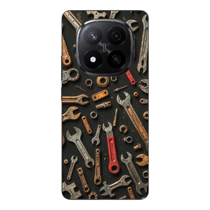 Husa compatibila cu Xiaomi Redmi Note 14 Pro Plus Silicon Gel Tpu Model Mechanic Tools Pattern