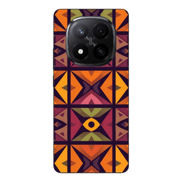 Husa compatibila cu Xiaomi Redmi Note 14 Pro Plus Silicon Gel Tpu Model Tribal Retro Shapes