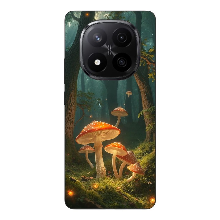 Husa compatibila cu Xiaomi Redmi Note 14 Pro Plus Silicon Gel Tpu Model Glowing Magical Mushrooms