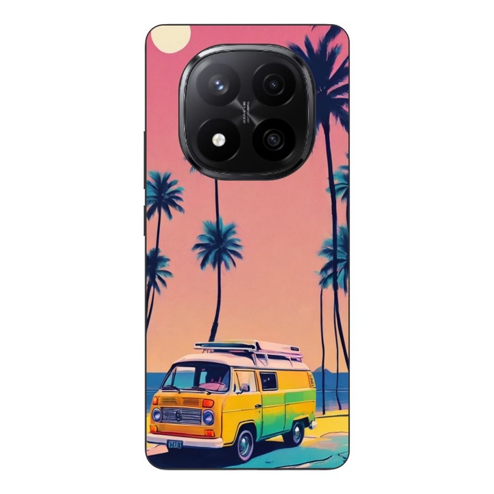 Husa compatibila cu Xiaomi Redmi Note 14 Pro Plus Silicon Gel Tpu Model Summer Vibes Camper and Palms Pop Art