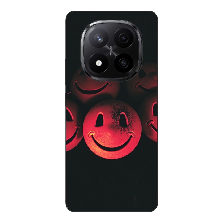 Husa compatibila cu Xiaomi Redmi Note 14 Pro Plus Silicon Gel Tpu Model Grungy Smiley Faces