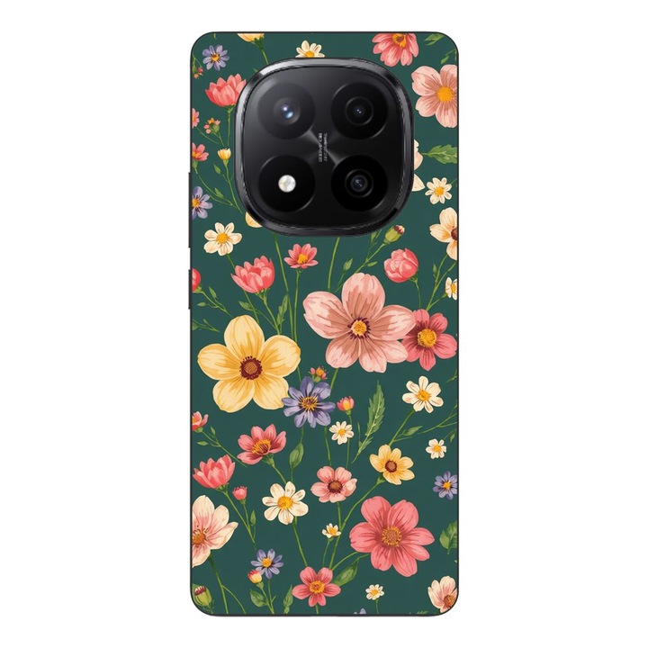 Husa compatibila cu Xiaomi Redmi Note 14 Pro Plus Silicon Gel Tpu Model Vintage Spring Flowers
