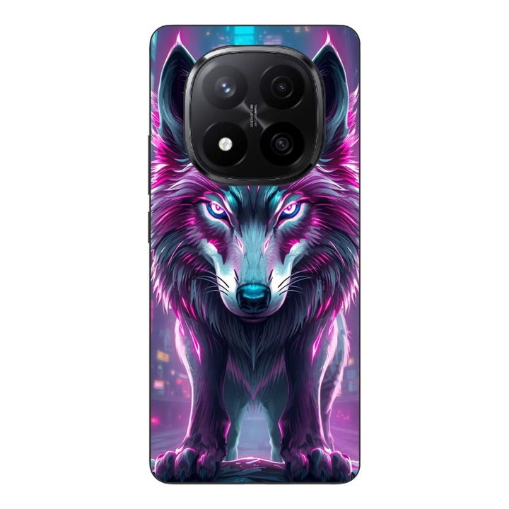 Husa compatibila cu Xiaomi Redmi Note 14 Pro Plus Silicon Gel Tpu Model Cyberpunk Wolf