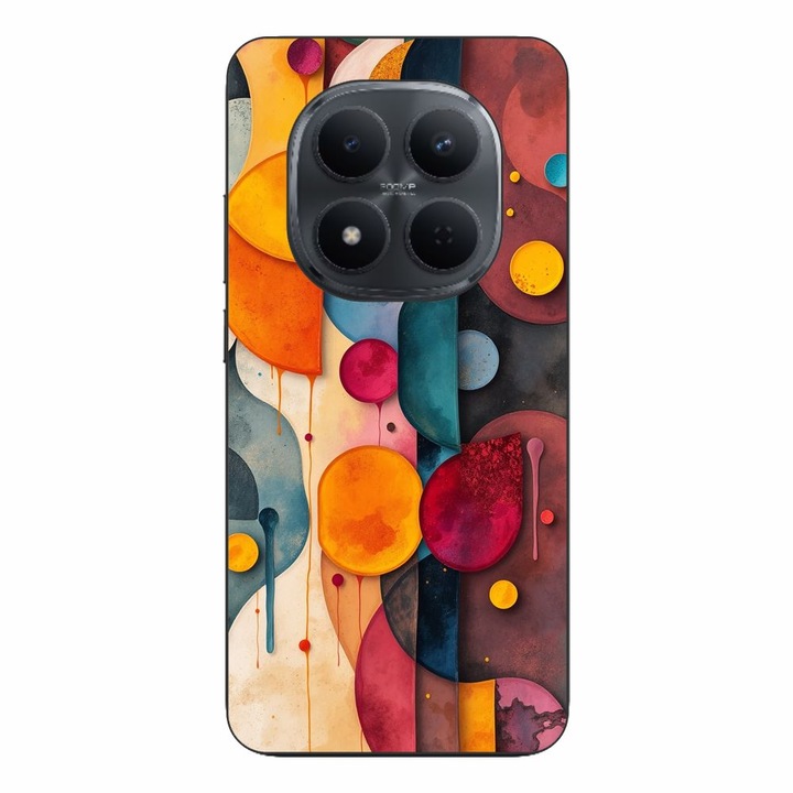 Husa compatibila cu Xiaomi Redmi Note 15 Pro Plus Silicon Gel Tpu Model Abstract Shapes and Colors