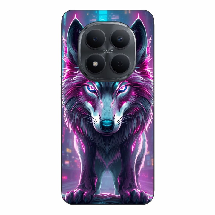 Husa compatibila cu Xiaomi Redmi Note 15 Pro Plus Silicon Gel Tpu Model Cyberpunk Wolf