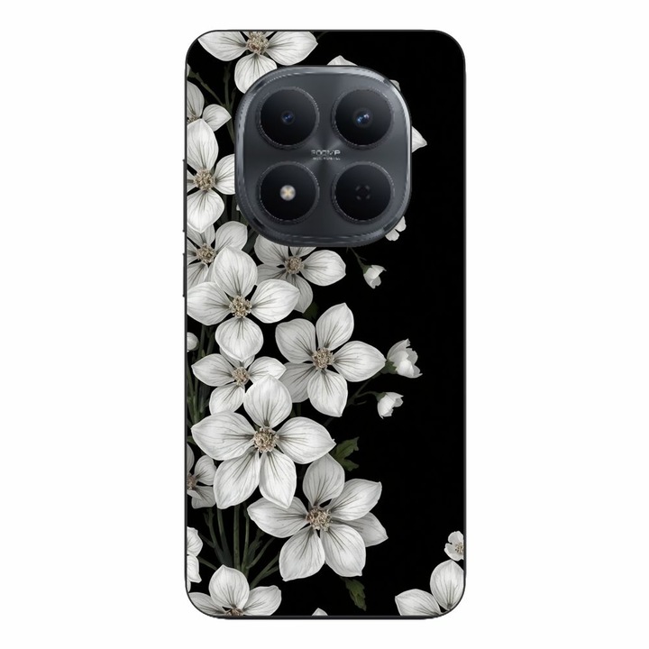 Husa compatibila cu Xiaomi Redmi Note 15 Pro Plus Silicon Gel Tpu Model Pure White Flowers