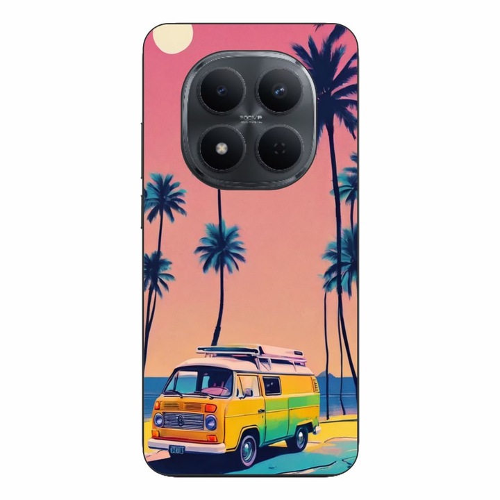 Husa compatibila cu Xiaomi Redmi Note 15 Pro 5G Silicon Gel Tpu Model Summer Vibes Camper and Palms Pop Art