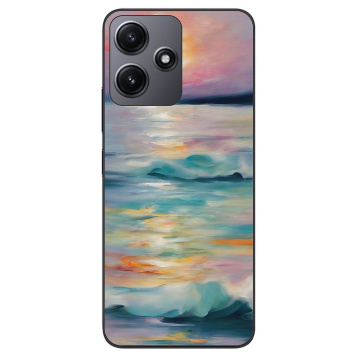 Husa compatibila cu Xiaomi Redmi 12 5G Silicon Gel Tpu Model Watercolor Sea View