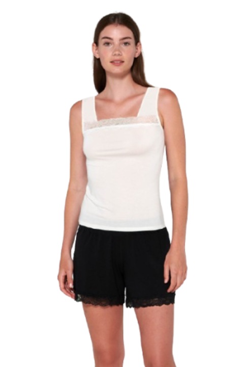 Maiou dama, Vamp, 20822, micromodal, crem, Crem