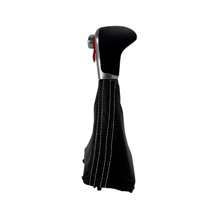 Audi bőr váltógomb, fekete, 140x75x230mm, automata sebességváltóhoz