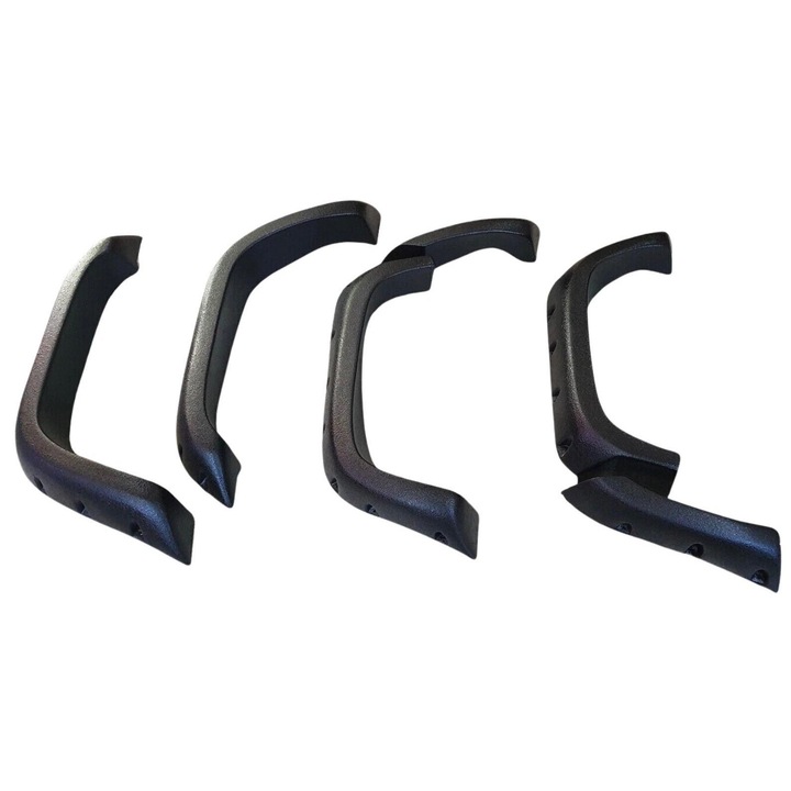 Overfendere Visoli pentru Toyota Hilux MK4/MK5, set 6 piese, negru, ABS, prindere inox