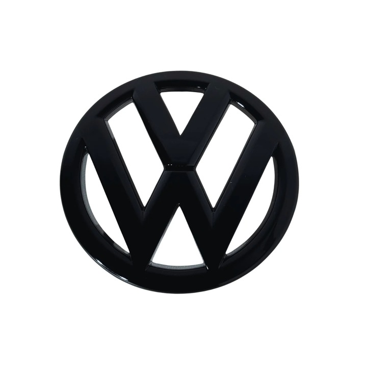 VW Passat B7 embléma, fényes fekete, 135mm
