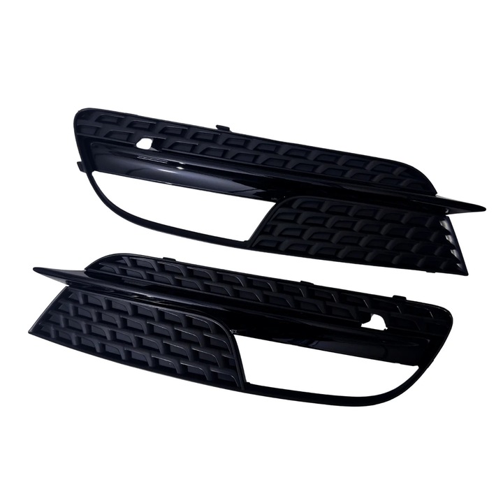 Set Grila Proiector Audi A5 B8.5 Tip Fagure, Negru Lucios, ABS, Montaj simplu