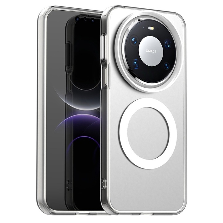 Husă CandyCase pentru Huawei Mate 80 Pro, Antisoc, Margini ridicate, Alb, set cu sticker