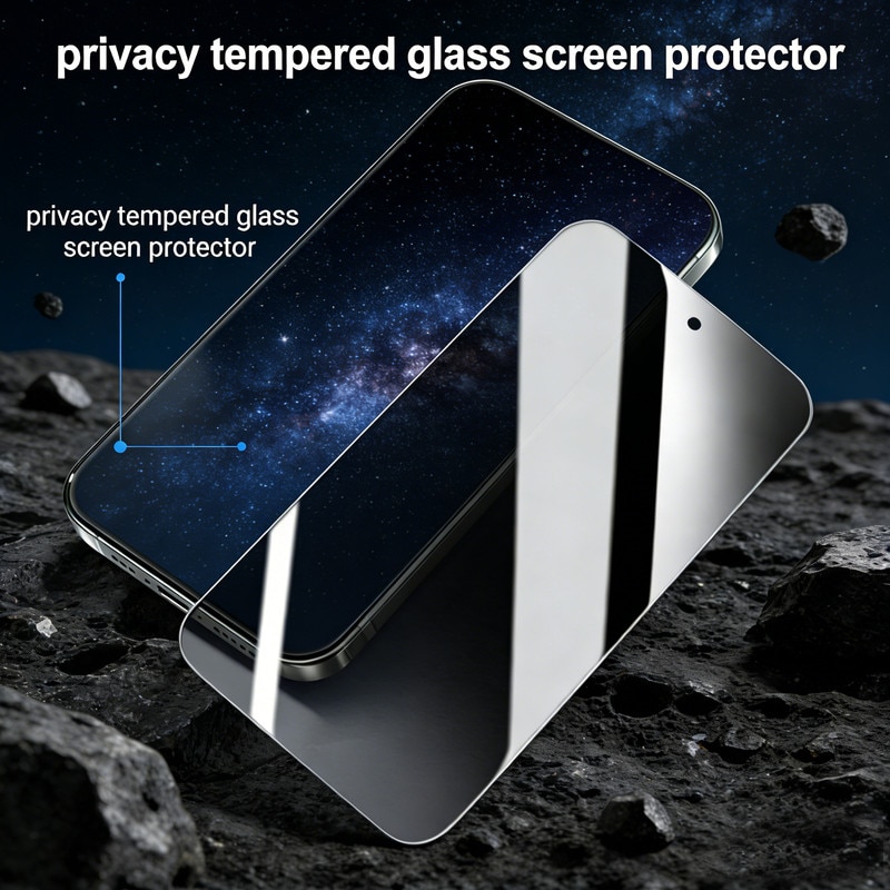 Folie sticlă Privacy 9H+ pentru iPhone 17 Pro, set 2 bucăți, tratament oleofob, dimensiuni precise