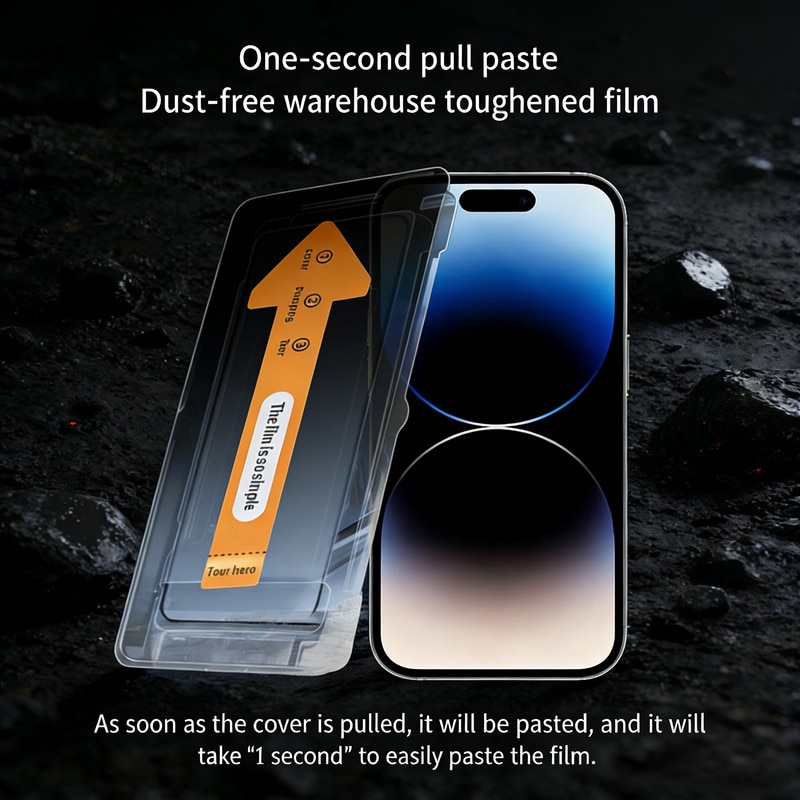 Folie sticlă Privacy 9H+ pentru iPhone 17 Pro, set 2 bucăți, tratament oleofob, dimensiuni precise