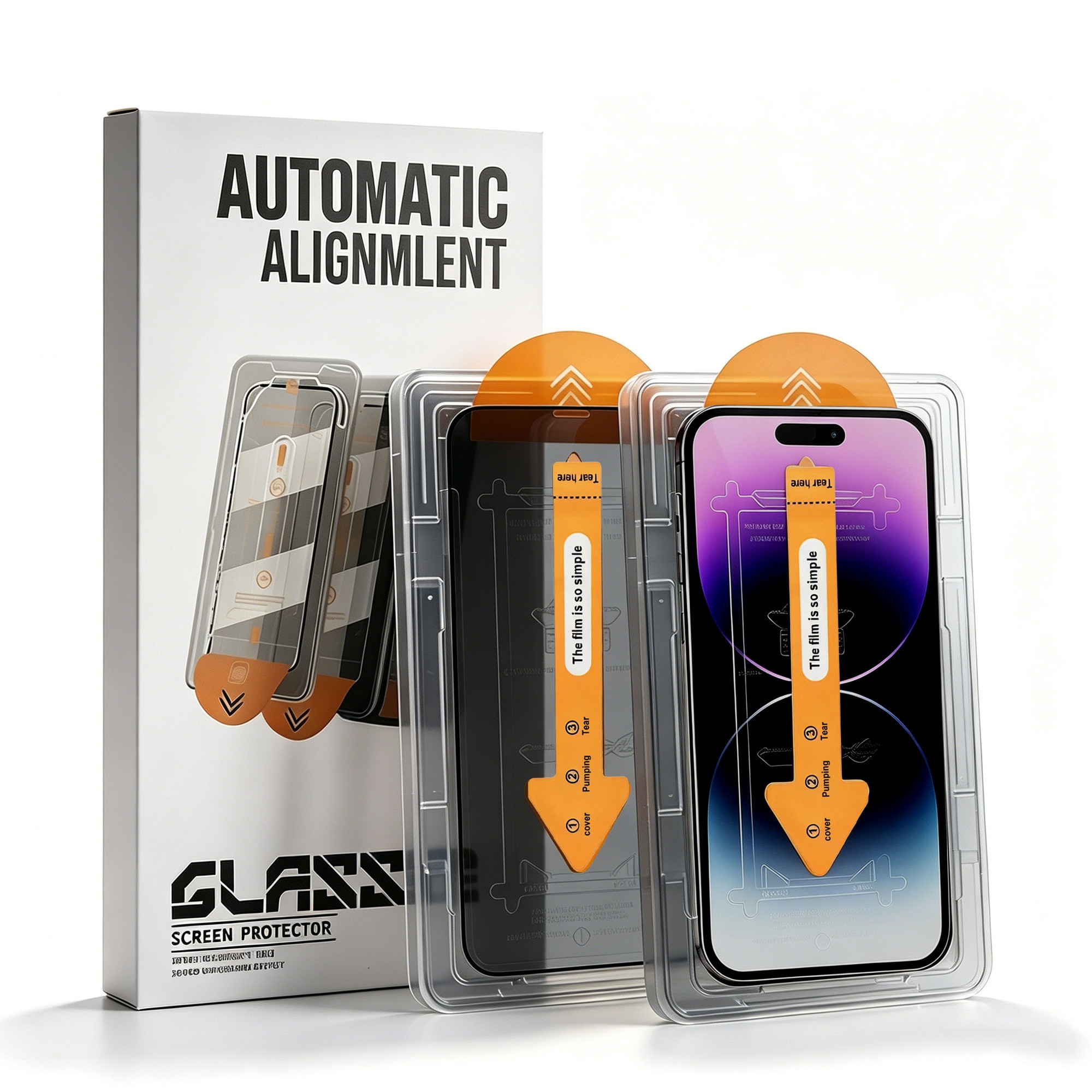 Folie sticlă Privacy 9H+ pentru iPhone 17 Pro, set 2 bucăți, tratament oleofob, dimensiuni precise