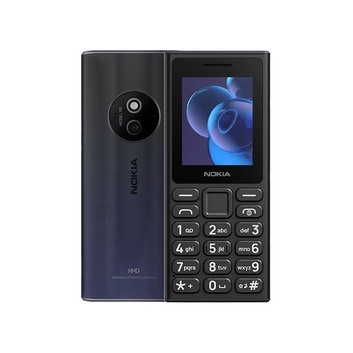 Telefon mobil Nokia 110, 2G, Dual SIM, negru, 2.0" display, baterie 1000 mAh