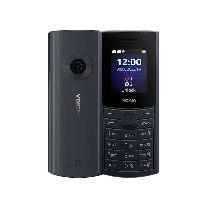 Telefon mobil Nokia 110 4G, Dual SIM, albastru, 1450 mAh, USB-C