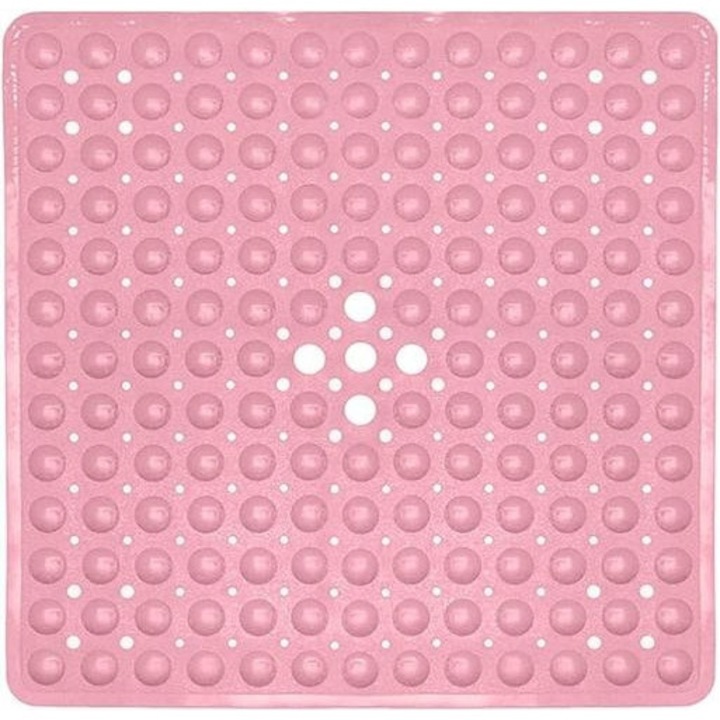 Fürdőszobaszőnyeg, BOTC, csúszásgátló szőnyeg, 53x53cm, 164 tapadókorong, PVC anyag