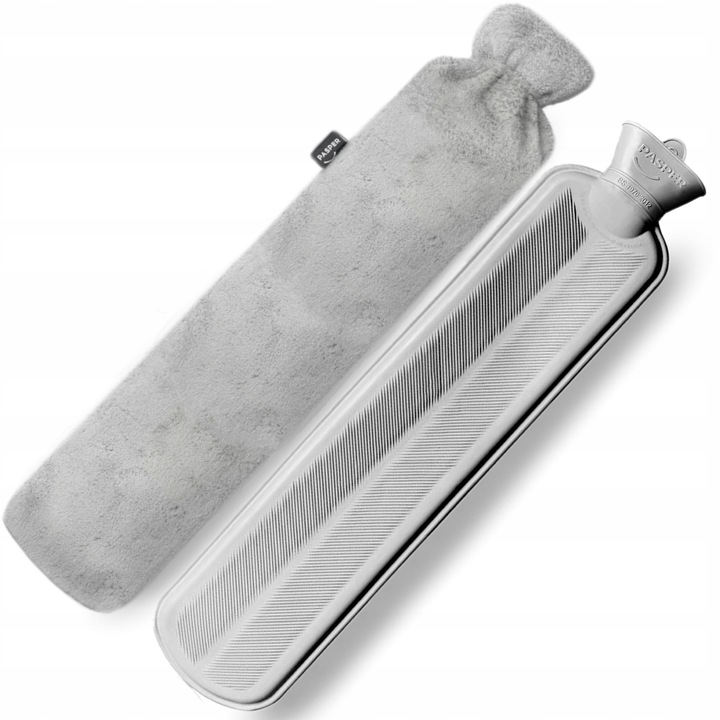 Termofor mare cu husa Pasper, 2l, design catel, rezistent la caldura, utilizare terapeutica